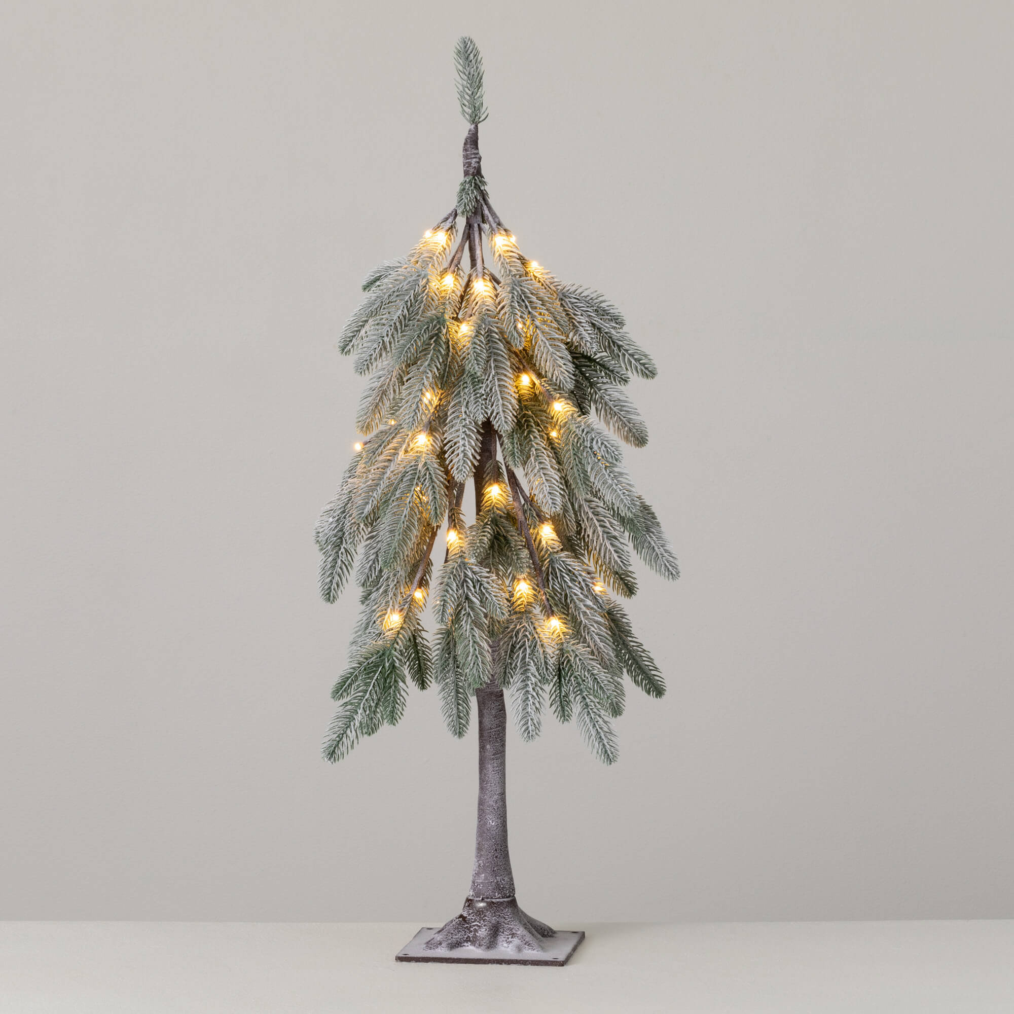 The Holiday Aisle® 35.5" Christmas Lit Flocked Droopy Tree, Green Wayfair